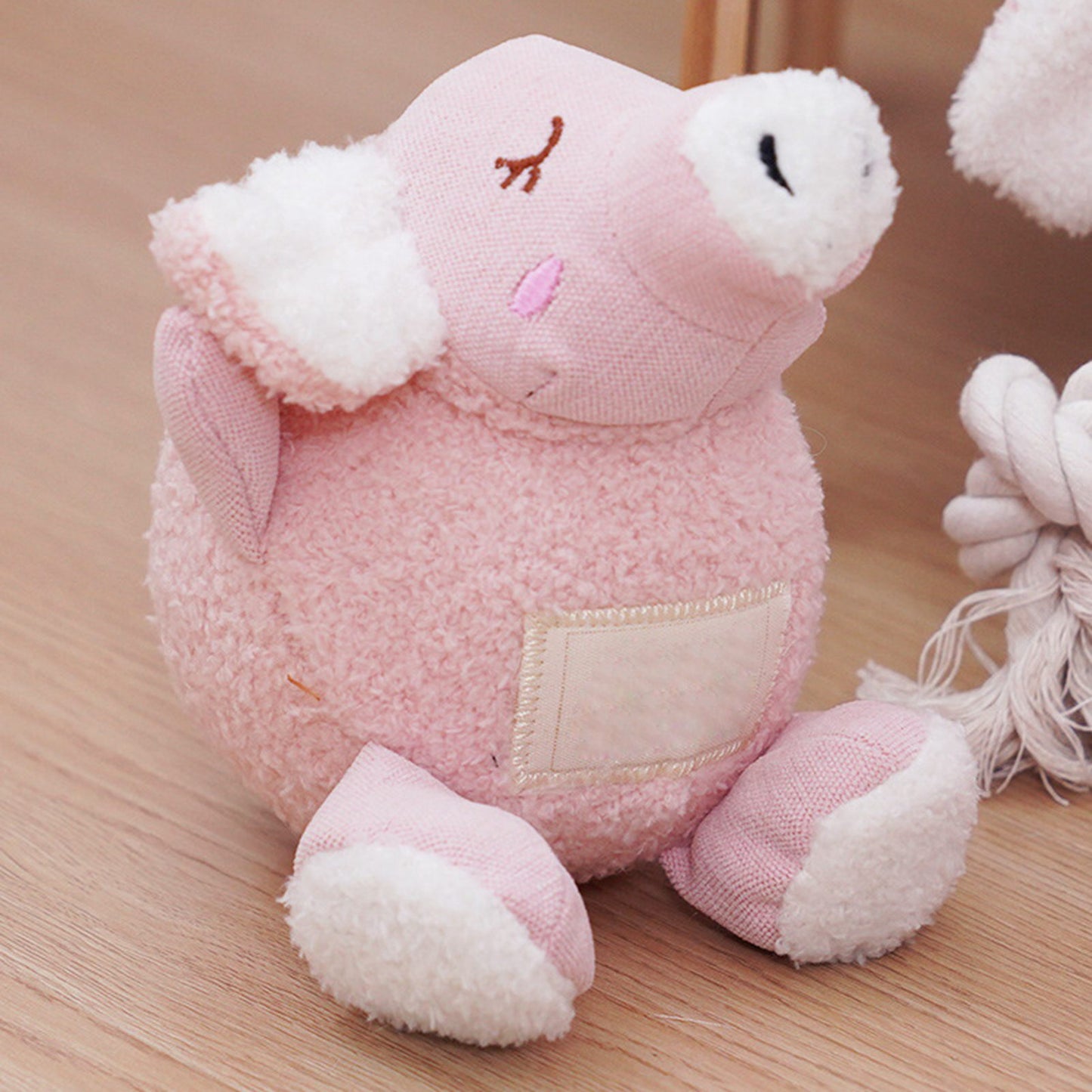 Squeaky Plush Dog Toy Bite Resistant Teething Effect Interactive Soft Puppy Chewing Toy for Relieve Anxiety